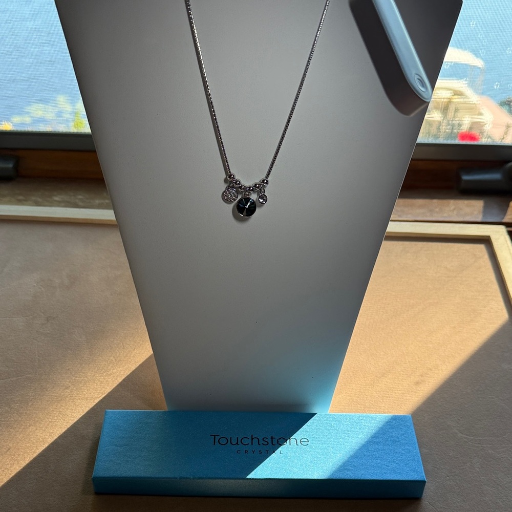 Touchstone Crystal Silver Necklace with Charms